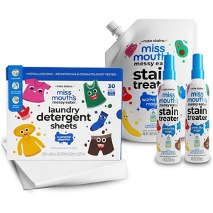 image:imageMiss Mouths Messy Eater Stain Treater Spray  4oz 2 Pack Stain Remover and 16oz Refill and Laundry Detergent Sheets